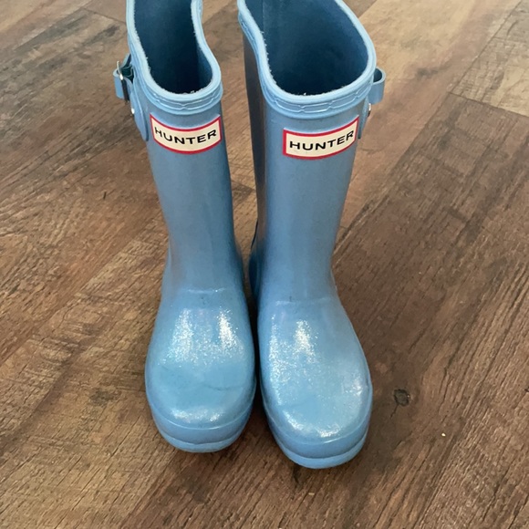 Hunter kids glitter boots size 10 - Picture 2 of 5